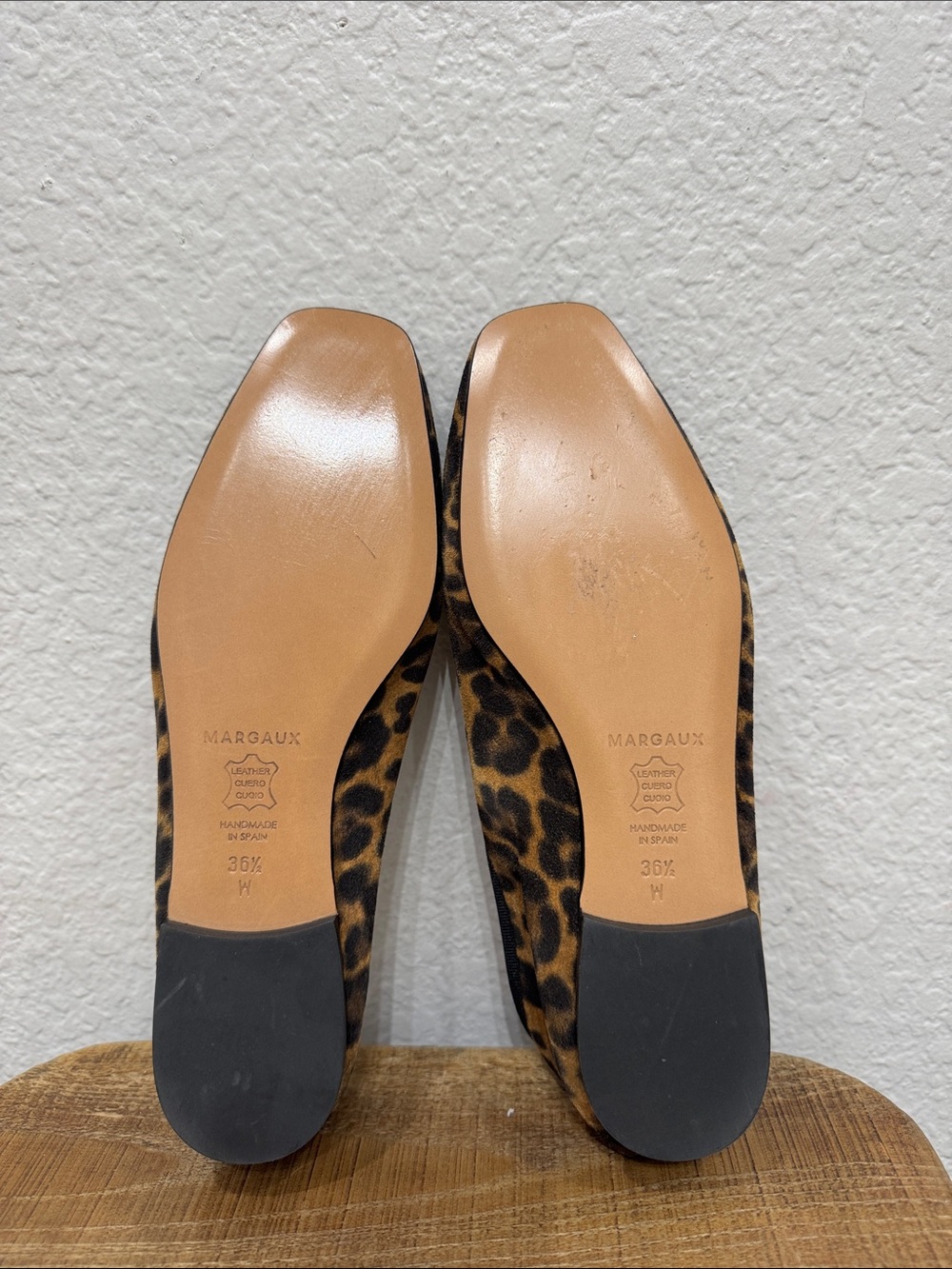 Margaux The Fonteyn Leopard Suede Ballet Flats Size 6.5W - Picture 9 of 9